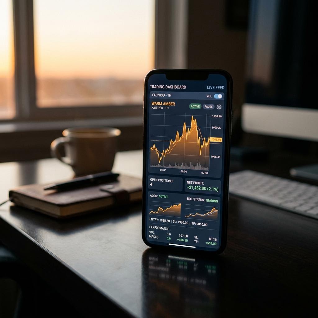 Xelaro Nexum cryptocurrency trading dashboard on mobile device